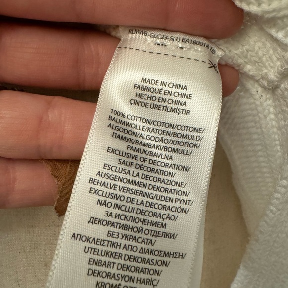 Polo Ralph Lauren White Cable-knit Split Hem V-neck Sweater - Picture 5 of 6